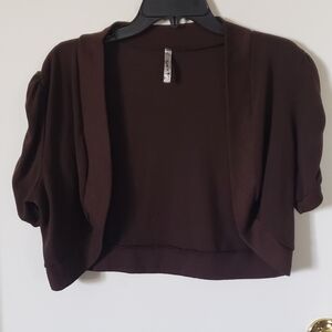 Knitted Brown Shrug Sweater